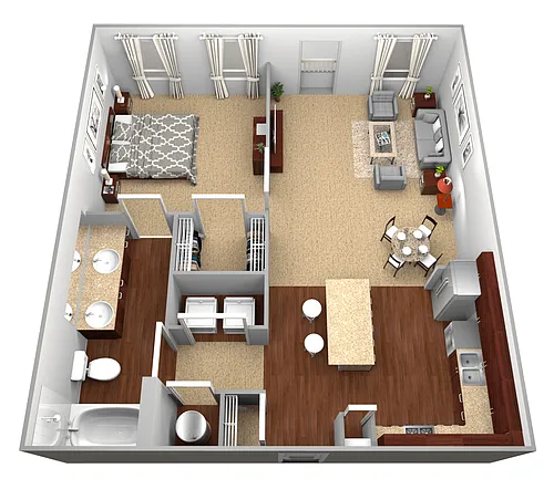 Floor plan A1 1 Bed/1 Bath