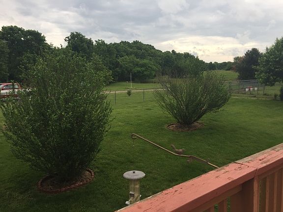 Large fenced backyard