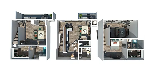 Floor plan 1 Bedroom One Bathroom Loft