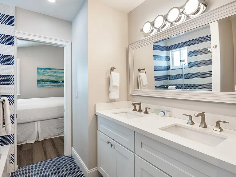 Attached shared bathroom