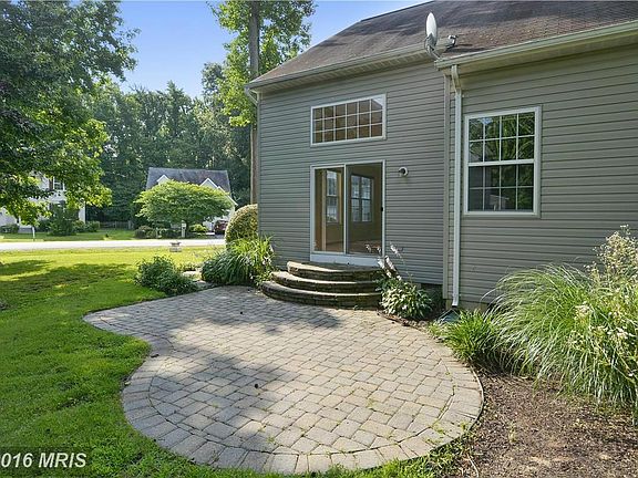 Brick Patio with Castle Steps