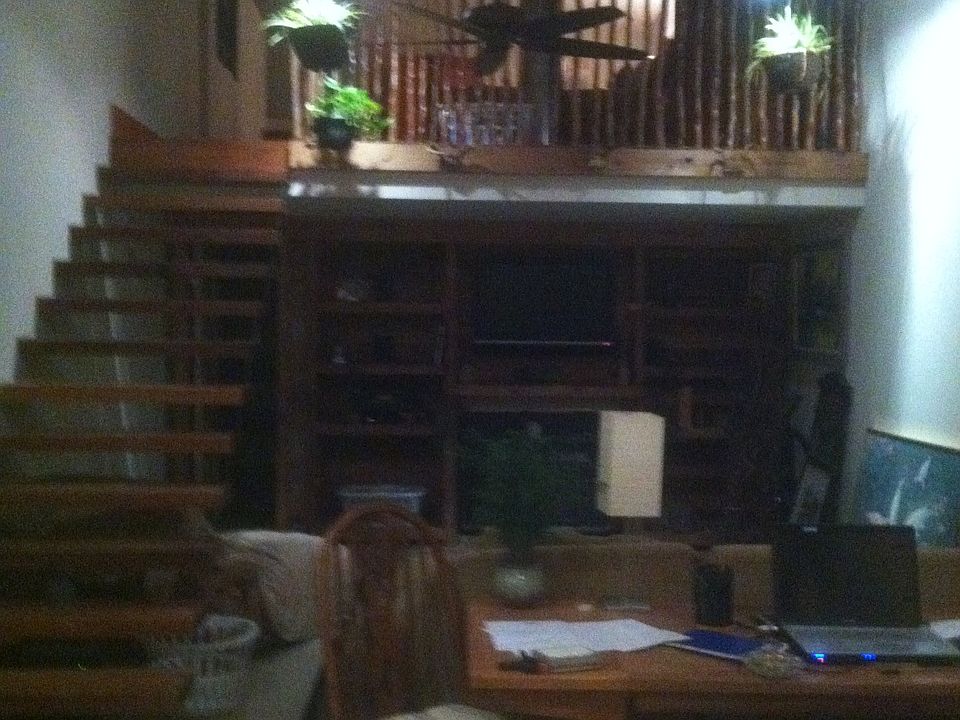 Floating stairs to bedroom