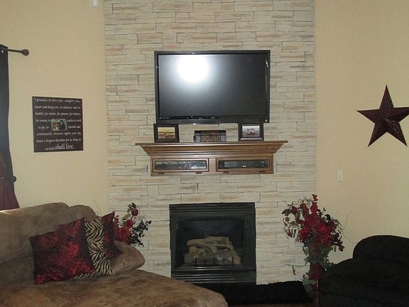 Mantle in living room