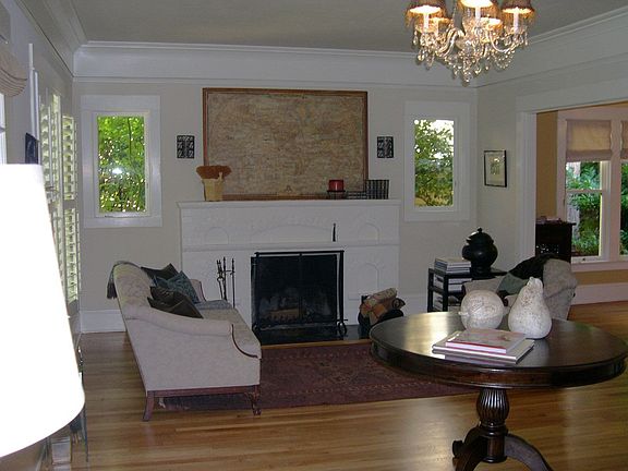 living room with fireplace