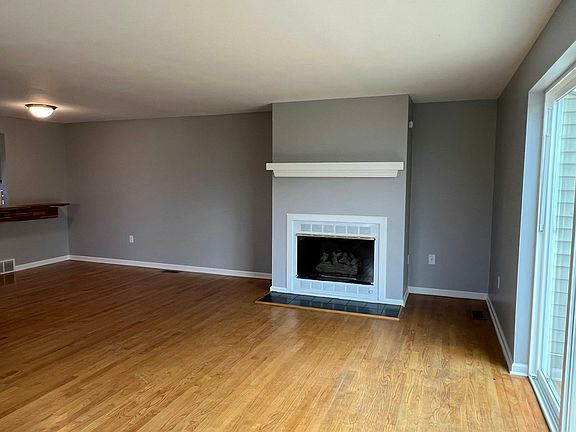 The gas fireplace offers a cozy touch and extra warmth.