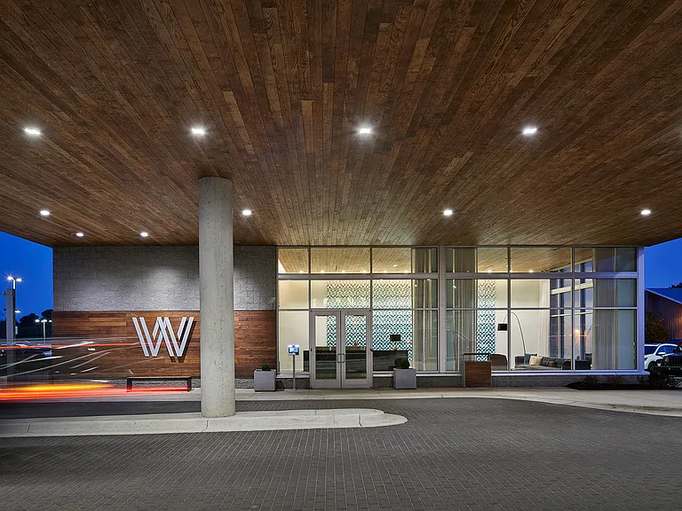 Modern Lighting Luxury Building Drive
