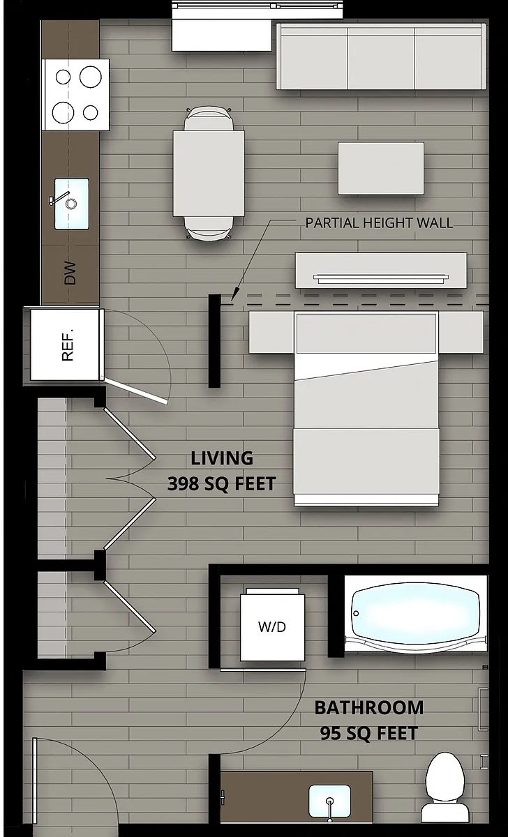 Floor plan W: Studio A