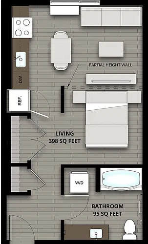 Floor plan W: Studio A
