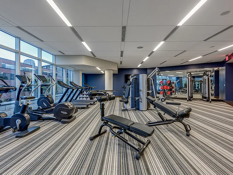 Modern fitness center with cutting edge, high tech equipment