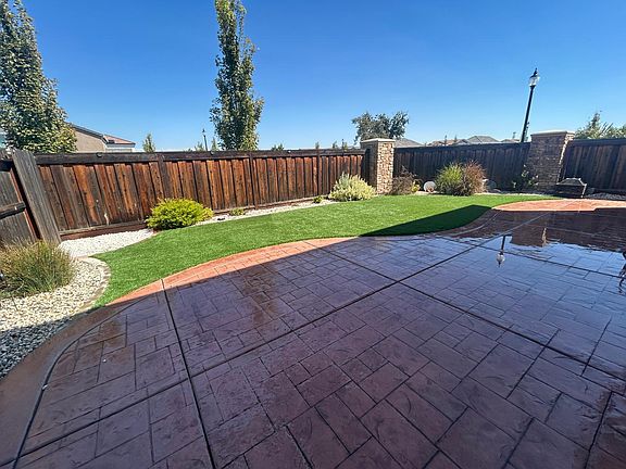 Backyard stamped Concrete