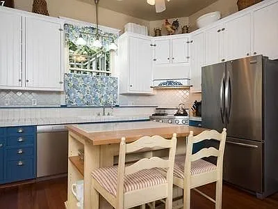 Viking Range, Bosch dishwasher and Family size SS French door refrigerator with bottom freezer.