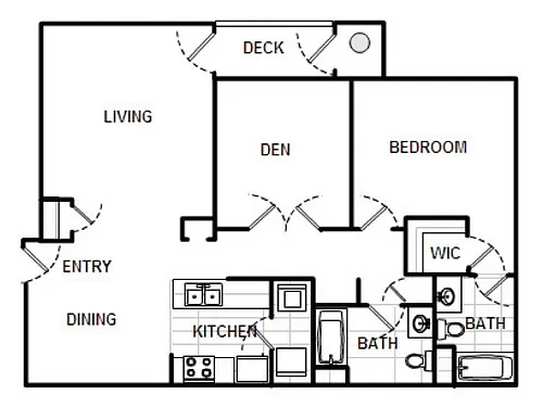 Floor plan The Brookside with Den