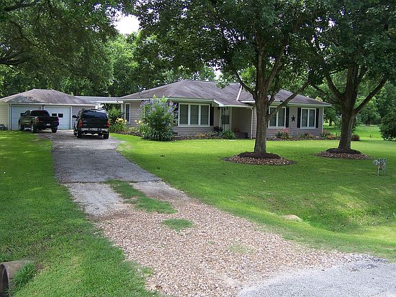 Driveway to garage and home