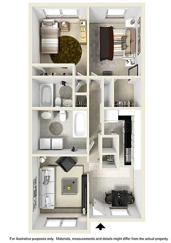 Floor plan 2 Bedroom 2 Bath