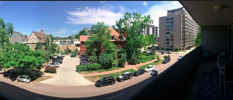 East facing view from balcony of historic Capital Hill neighborhood.