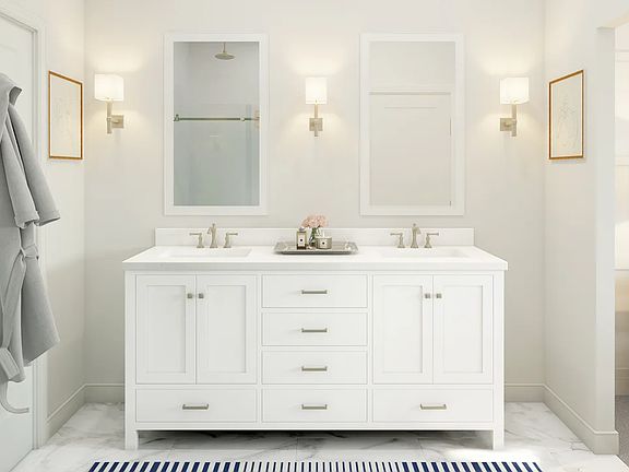 Primary bath with dual sinks