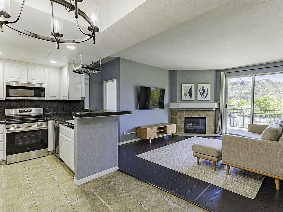 Staged view of Living Room & Kitchen
