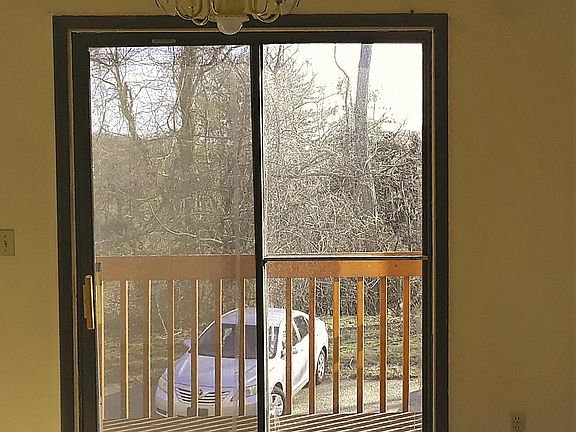 View from dining area out onto balcony