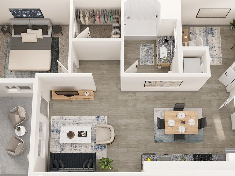 1C Floor Plan - 3D 1C Floor Plan - 3D