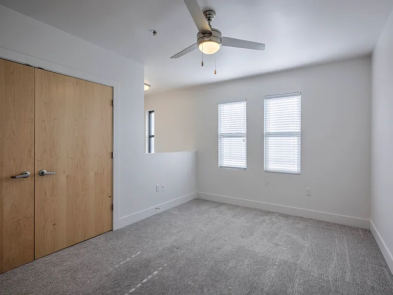 Large closet in a bedroom at The Sawyer.