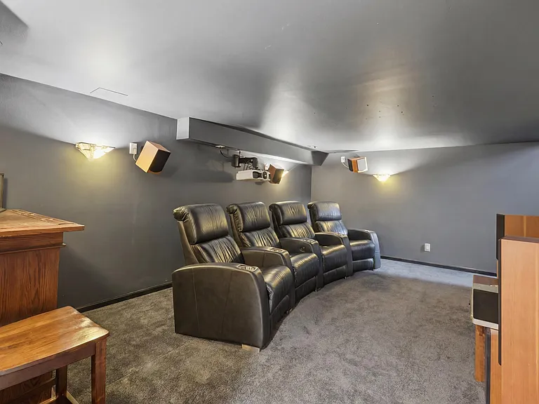 Lower level home theater room, 5122 Marathon Drive