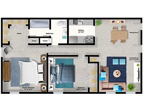 Floor plan 2Bed