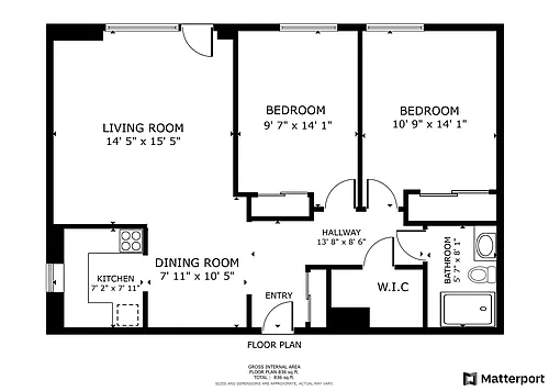 Floor plan 2 Bedroom