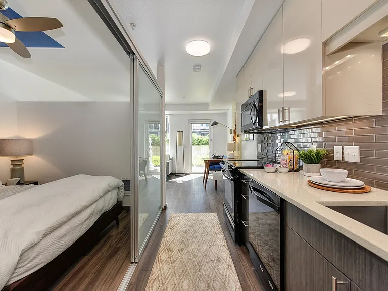 Bedroom and Kitchen