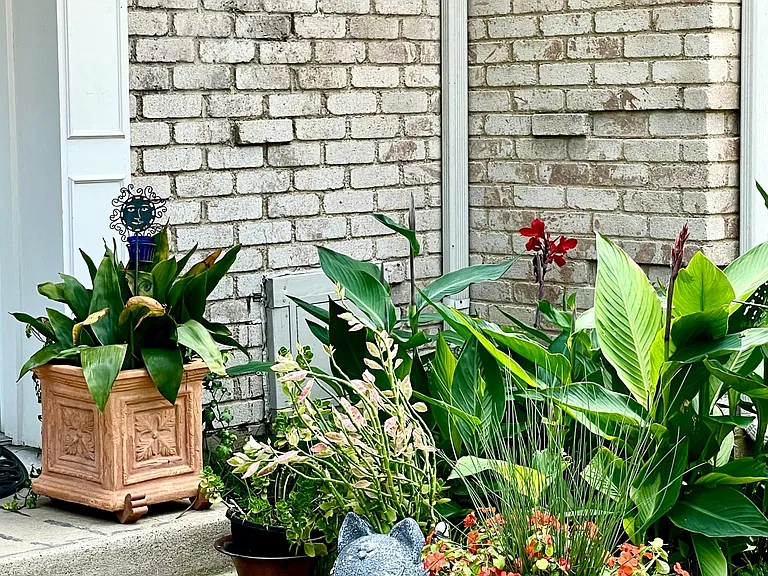 Charming touches throughout the community with greenery and thoughtfully kept surroundings.