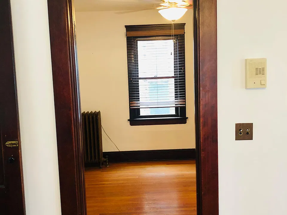 view of dining room to bedroom, bedroom has nice size closet
