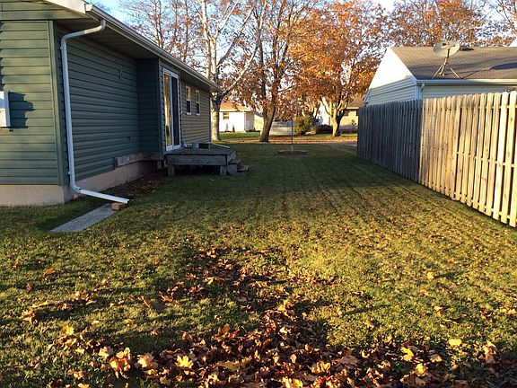 Partially fenced back yard