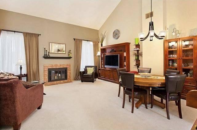 Open Living Area with Fireplace