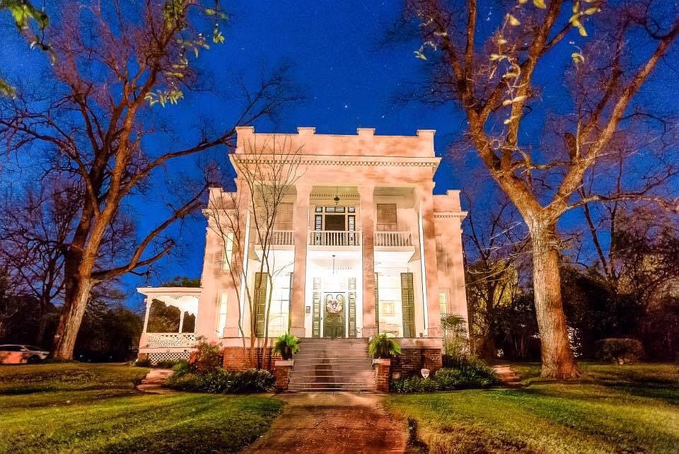 A view of the house from the front steps.