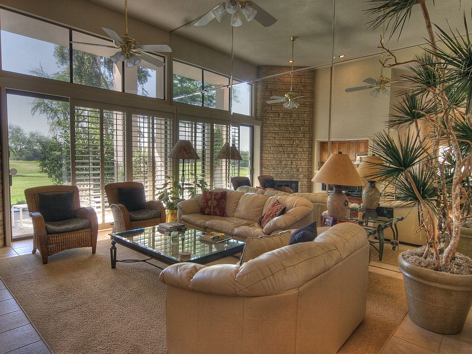 Living Room with TCP Stadium PGA West Golf Course View
