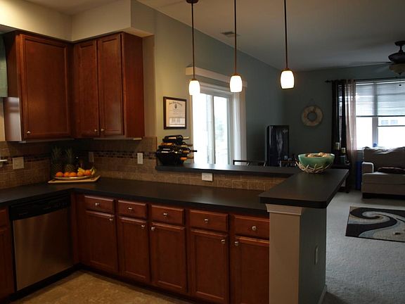Kitchen into living room