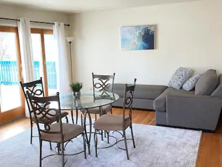 living room and dining area combo comes with sofa and dining table. can be delivered empty.