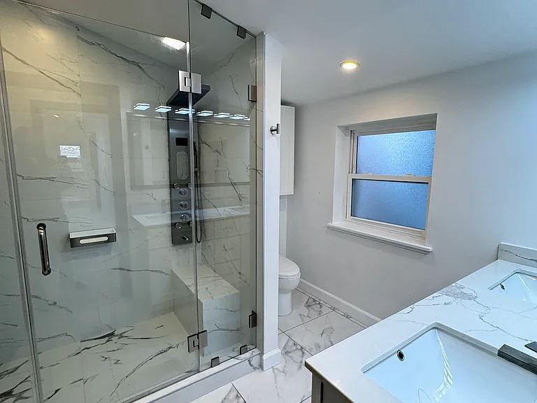 Master Bath with large walk in shower.