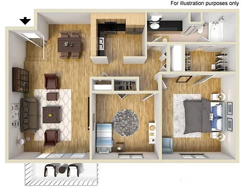 Floor plan Two Bedroom