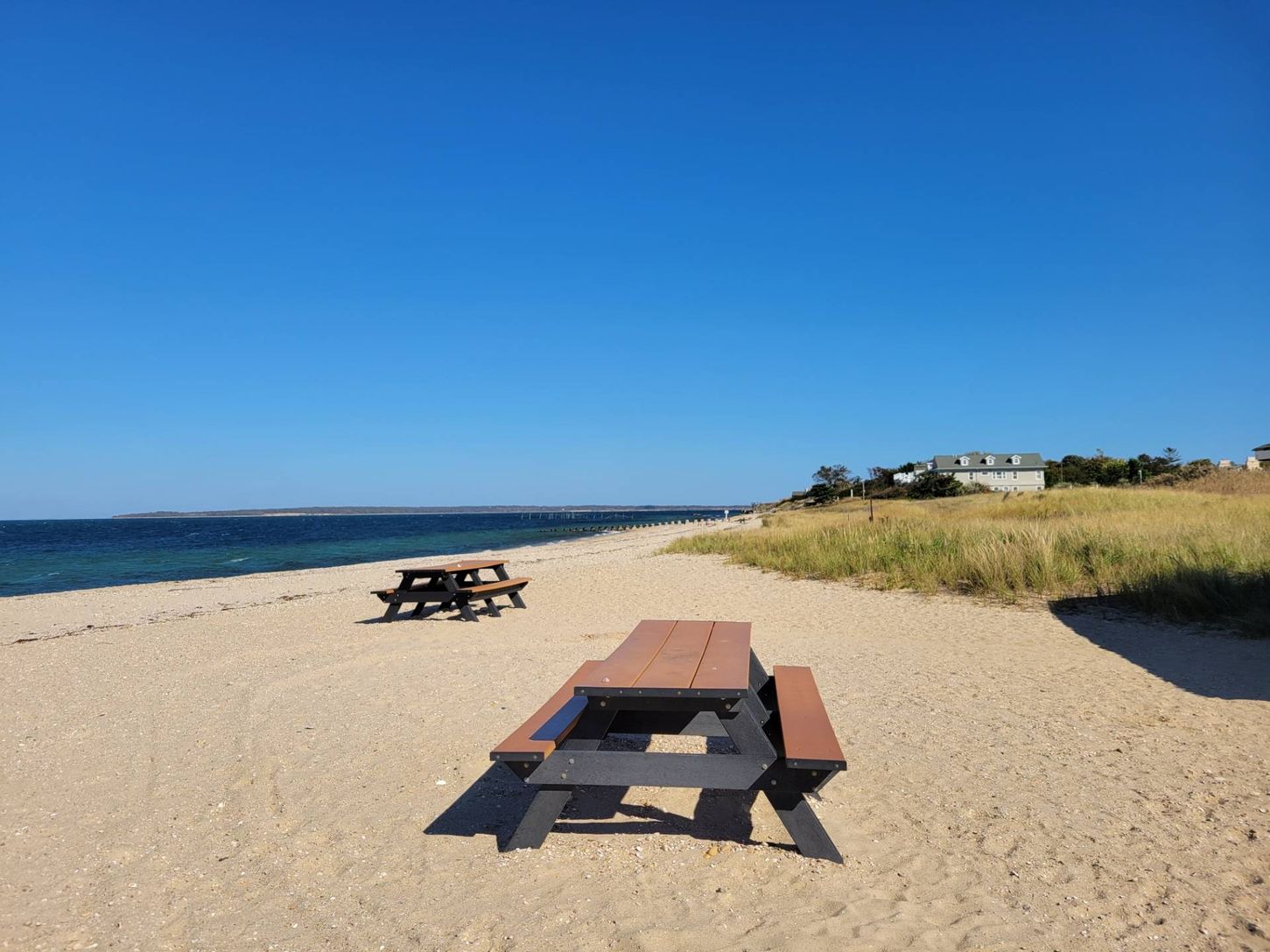  Sandy Beach with tables