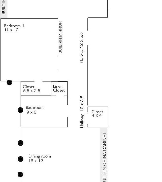 1 bath layout with 3BR
