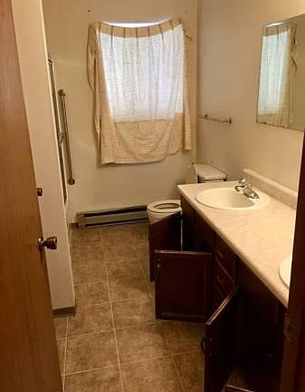 bathroom with double sink