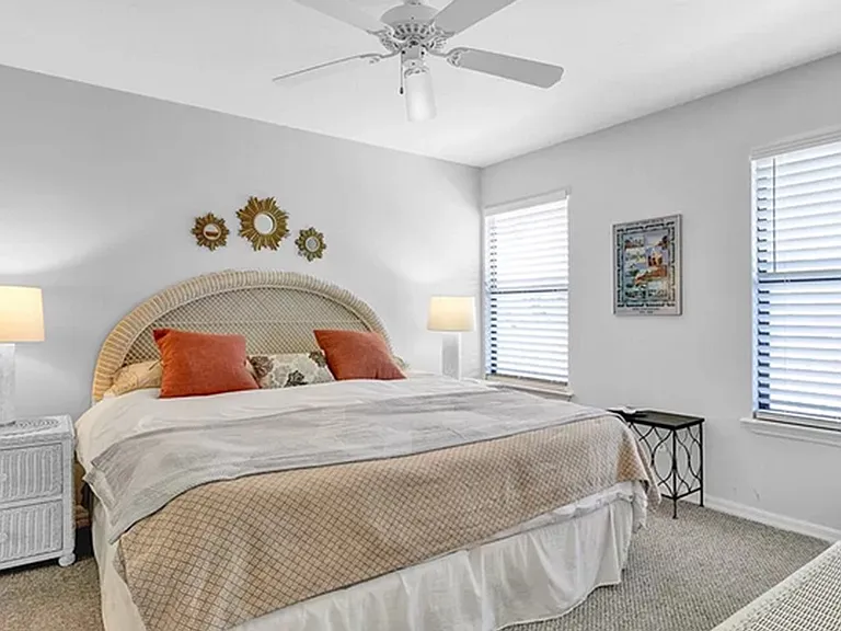 King size bed in main bedroom