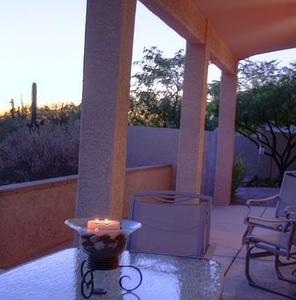 View from expansive rear patio