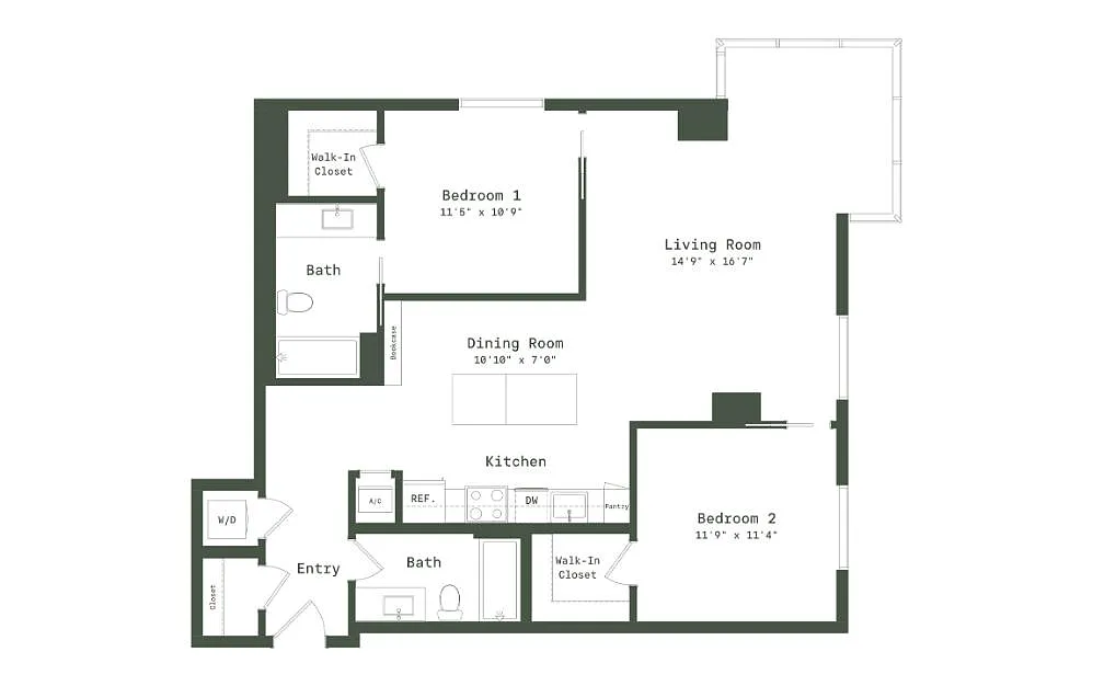 Floor plan TD1P