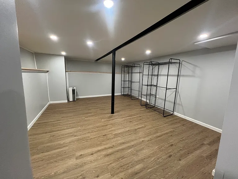 Large newly finished basement with new sump pump.