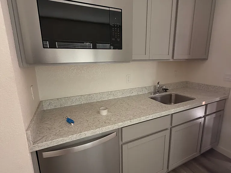 Microwave and Small Refrigerator