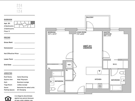 2nd image of 224 W 124th St APT 1011