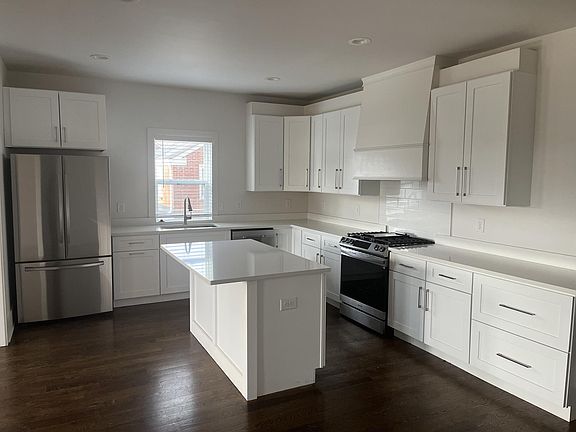 Kitchen with stainless steel appliances