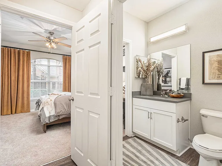 Bedroom and bathroom