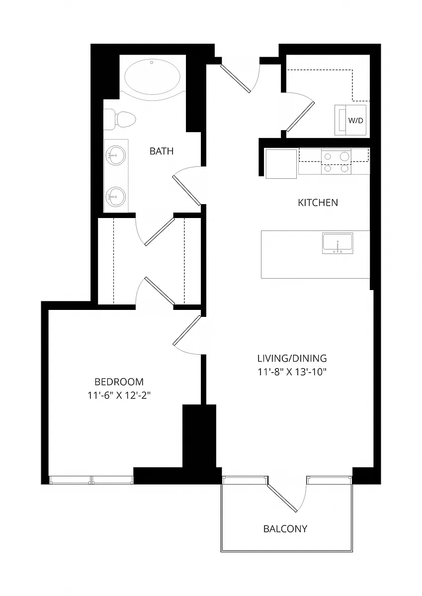 Floor plan 1X1 B11